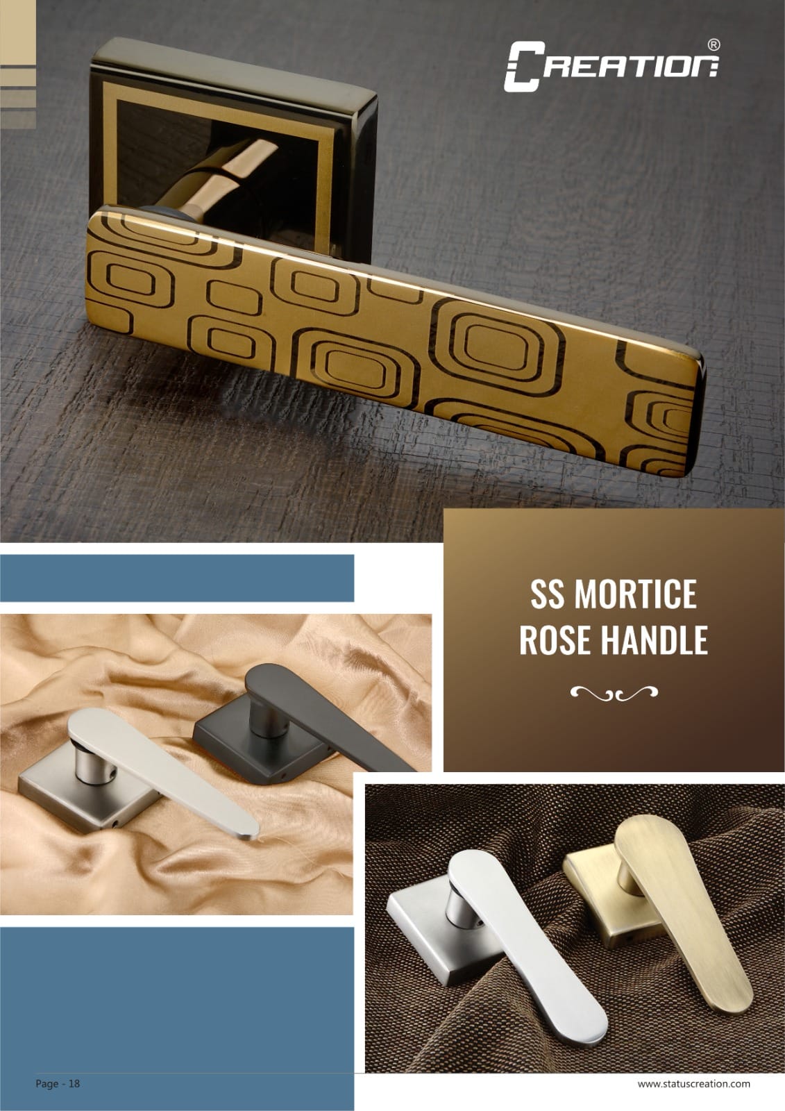 SS MORTICE ROSE HANDLE