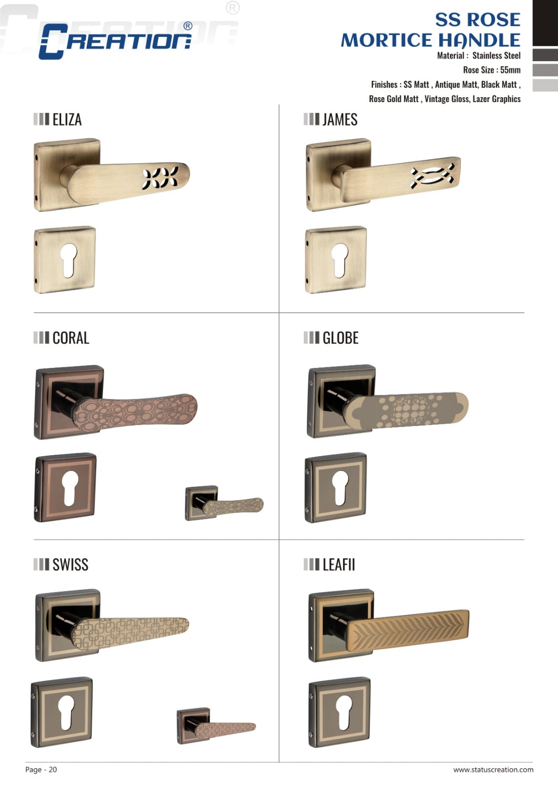 SS MORTICE ROSE HANDLE