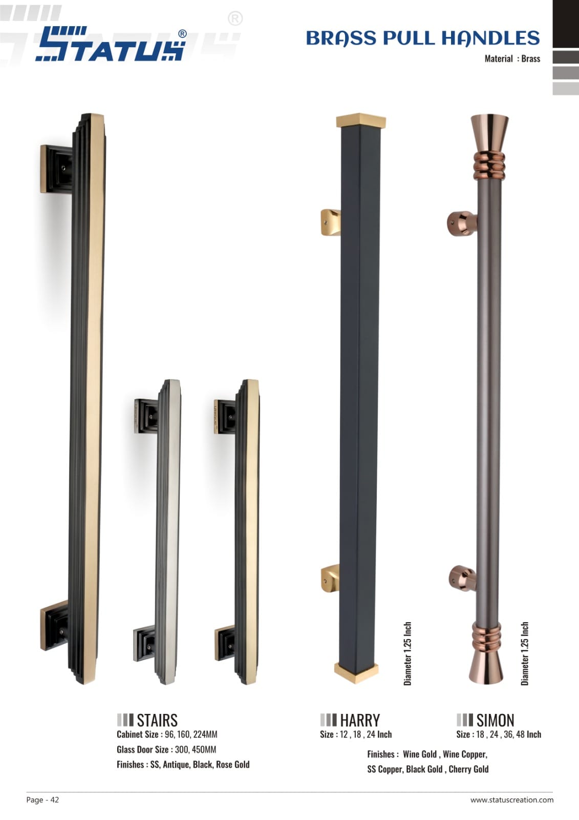 BRASS PULL HANDLES